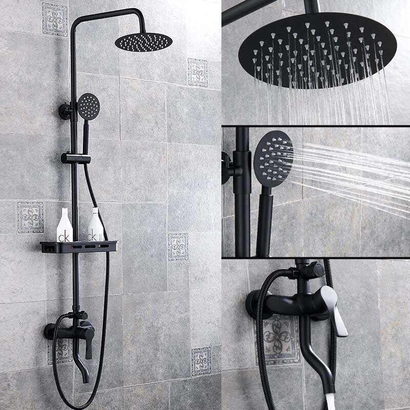 Fontana Milan Thermostatic Oil Rubbed Bronze Sprayer Shower Faucet